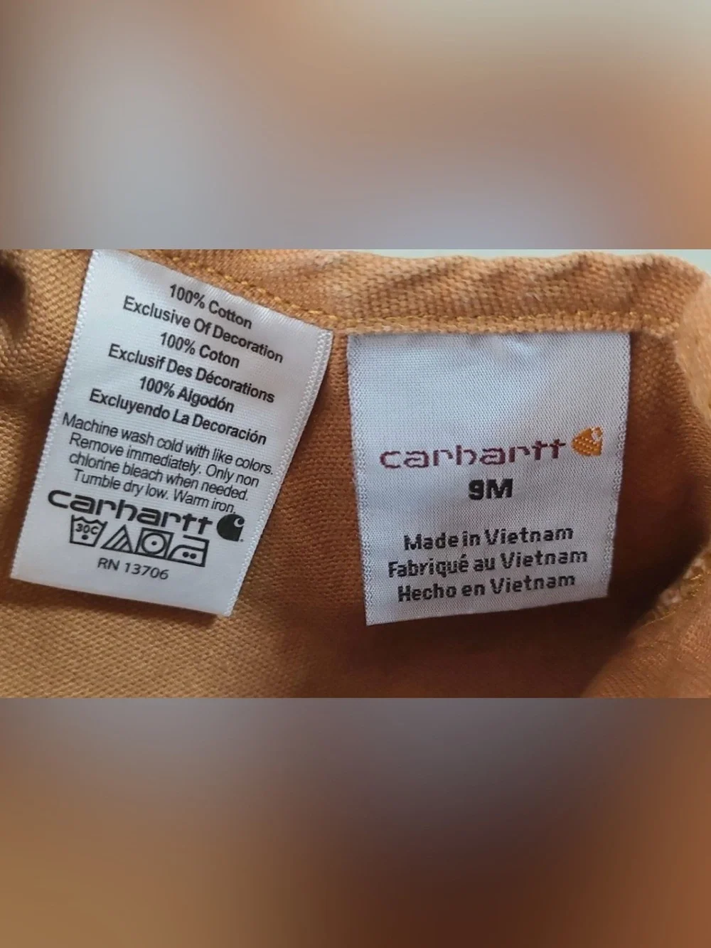 Carhartt Toddler Canvas Overalls 9M, Hooded Sweatshirt 3Т